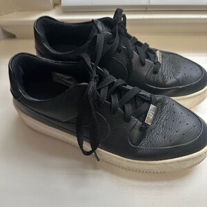 Nike Air Force 1 Low AF1 Womens Black White Platform Size 9.5